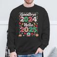 Goodbye 2024 Hello 2025 Merry Christmas Happy New Year 2025 Sweatshirt Geschenke für alte Männer