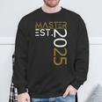 Graduation Master Est 2025 Outfit Golden Motif Outfit Fun Sweatshirt Geschenke für alte Männer