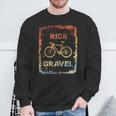 Gravel Bike Rennrad Ride Gravel Cyclocrossintage Retro Sweatshirt Geschenke für alte Männer