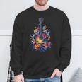 Guitar Player Watercolour Splash Guitar Sweatshirt Geschenke für alte Männer