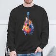 Guitar Splash Watercolour For Guitarists Electric Guitars Sweatshirt Geschenke für alte Männer