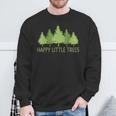 Happy Little Vintage Adorable Forest Outfits Trees Sweatshirt Gifts for Old Men