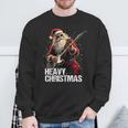 Heavy Christmas Santa Claus Guitar Sweatshirt Geschenke für alte Männer