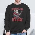 Heavy Metal Santa Claus Rock Holiday Navidad Música Rock Camisa de entrenamiento Regalos para ancianos