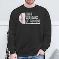 I Hit 100 Days Of School Baseball 100Th Day Of School Boys Sweatshirt Gifts for Old Men