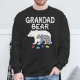 Hombre Grandad Bear Autism Awareness Autism Papa Daddy Camisa de entrenamiento Regalos para ancianos
