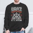 Humour Bateau Capitaine Marin Bateaux Bateau Sweater e Cadeaux pour les vieillards