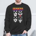 Huskiss Dogs Puppy Rock Rockin For Husky Lover Sweatshirt Gifts for Old Men