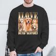 Ich Liebe Dumme Blondinen Lustiger Meme-Hundeliebhaber Sweatshirt Geschenke für alte Männer