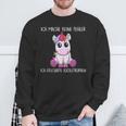 Ich Mache Keine Fehler Ich Erschaffe Katastrophen Einhorn Sweatshirt Geschenke für alte Männer