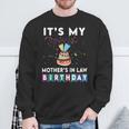 It's My Mother's In Law Birthday Family Matching Confetti Sweatshirt Gifts for Old Men