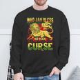 Who Jah Bless No Man Curse Reggae Lover Rasta Sweatshirt Geschenke für alte Männer