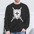 Knight Costume Knight Costume Shield Sword Sweatshirt Geschenke für alte Männer