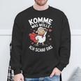 Komme Was Wolle Ich Schaf Das Landwirt Bauernhof Motivation Sweatshirt Geschenke für alte Männer