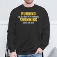 La Course À Pied Résout La Plupart De Mes Problèmes De Natation Et Résout Le Reste Sweater e Cadeaux pour les vieillards
