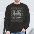 Le Tits Now Ugly Jumper Christmas Lass Es Snow Christmas Sweatshirt Geschenke für alte Männer