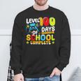 Level 100 Days Of School Completed Gaming Gamer Boy Sweatshirt Gifts for Old Men