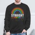 LGBTQ Gay Lesbian Straight Unfortunately Pride Graphic Sweatshirt Gifts for Old Men