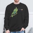 Lizard Meme Eat Watercolor Reptile Eating Lizard Herpetology Sweatshirt Gifts for Old Men