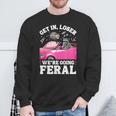 Get In Loser We’Re Going Feral Raccoon Opossum Meme Sweatshirt Gifts for Old Men