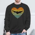 I Love Bat Fan Retrointage Flight Fox Bat Sweatshirt Geschenke für alte Männer