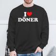 I Love Doner With I Love Doner Motif Sweatshirt Geschenke für alte Männer