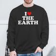 I Love The Earth Heart Environmental Alist Sweatshirt Geschenke für alte Männer