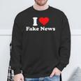 I Love Fake News Sweatshirt Geschenke für alte Männer