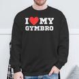 I Love My Gymbro Y2k Sigma Red Heart Sweatshirt Geschenke für alte Männer