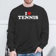 I Love Tennis Herz Sweatshirt Geschenke für alte Männer