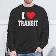 I Love Transit Sweatshirt Geschenke für alte Männer