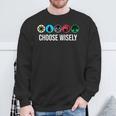 Mana Symbols Gathering Magic Choose Wisely Blue Red Green Sweatshirt Geschenke für alte Männer