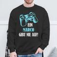 A Marco Gibt Never Up Personalised Gamer Sweatshirt Geschenke für alte Männer