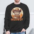 Meowdy Cat Meow Cowboy Hat Country Music Texas Sweatshirt Geschenke für alte Männer