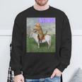 Meowdy Meme Cat And Pony Sweatshirt Geschenke für alte Männer