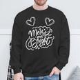 Merry And Bright Withe The Cute Hearts Sweatshirt Gifts for Old Men