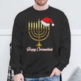 Merry Christmas Jewish Christmas Hanukkah Holiday Sweatshirt Geschenke für alte Männer