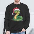 Merry Christmas Snake Xmas Party Eve Santa Hat Sweatshirt Geschenke für alte Männer