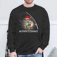 Merry Fishmas Fishing Zander Christmas Sweatshirt Geschenke für alte Männer