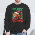 Merry Fishmas Fish Christmas Sweatshirt Geschenke für alte Männer