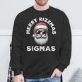 Merry Rizzmas Sigmas Rizz Christmas Santa N Gen Alpha Sweatshirt Geschenke für alte Männer