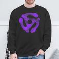 Music Turntable Record Dj Purple 45 Rpm Adapter Camisa de entrenamiento Regalos para ancianos