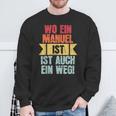 With Name Manuel Wo Ein Manuel Istorname Sweatshirt Geschenke für alte Männer