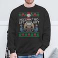 No Lift No Ugly Christmas Santa Gym Sweatshirt Geschenke für alte Männer