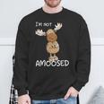 Not Amoosed Moose I Nö Fun Elk Word Game I No Statement Sweatshirt Geschenke für alte Männer