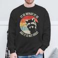 It Is What It Is And It Is Not Great Raccoon Vintage Sweatshirt Gifts for Old Men