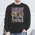 Not Part of the Problem Raccoon Meme Sweatshirt - Unisex Humor Gifts for Old Men