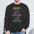 Nurse Midwife All Languages Future Midwife Student Thank You Sweatshirt Gifts for Old Men