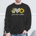 Peace Love Tournesol Hippie Amoureux De Tournesol Sweater e Cadeaux pour les vieillards