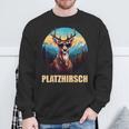 Platzhirsch Beim Wandern Berge Sweatshirt Geschenke für alte Männer